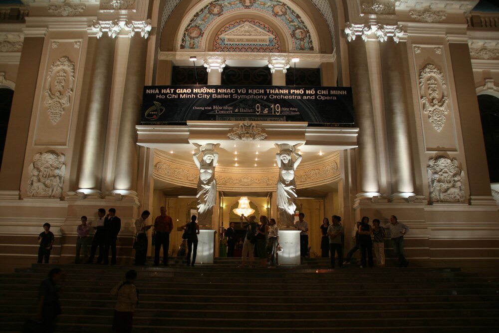The entrance to Saigon Opera House