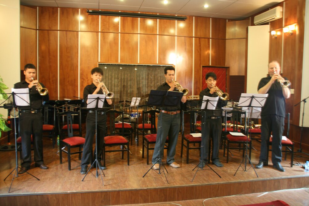 Rehearsal before the concert in Saigon Opera House
